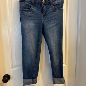 1822 Denim Blue Skinny Jeans with Faded Effect